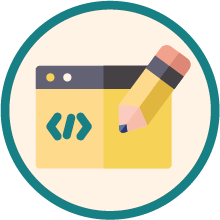 Icono de programación web